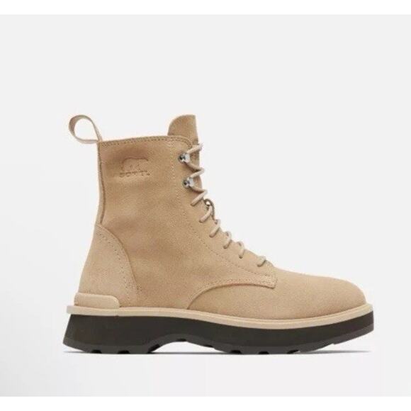 SOREL Lace-up Hi-line boots canoe tawny buff NEW Retail $185 - Size 10 NIB - Picture 2 of 15